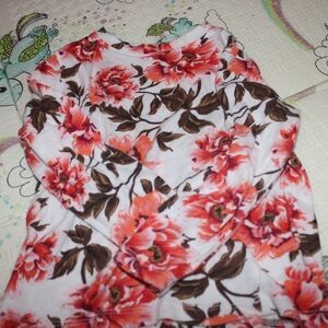 Old Navy Floral Top with Pink and Brown Accents